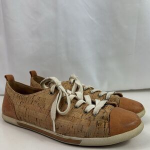 Kork-ease Silvia Brown Cork Leather Women's Sneakers